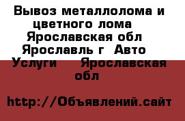 Вывоз металлолома и цветного лома. - Ярославская обл., Ярославль г. Авто » Услуги   . Ярославская обл.